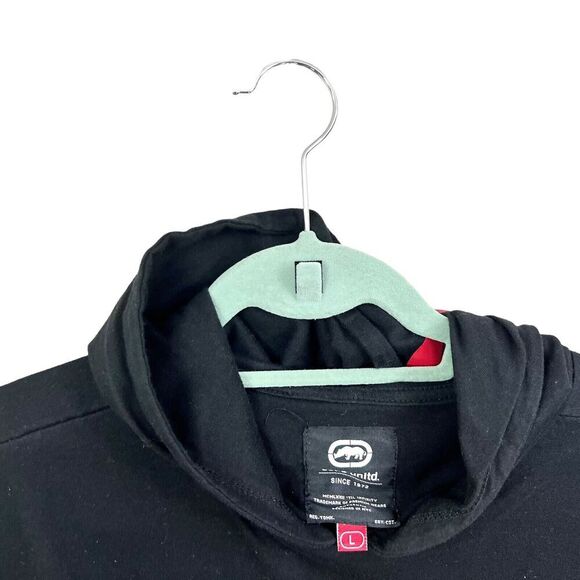 Ecko Unltd‎ Hooded T Shirt Shorrt Sleeve Graphic Print Black Red Boys Size L - Picture 3 of 5